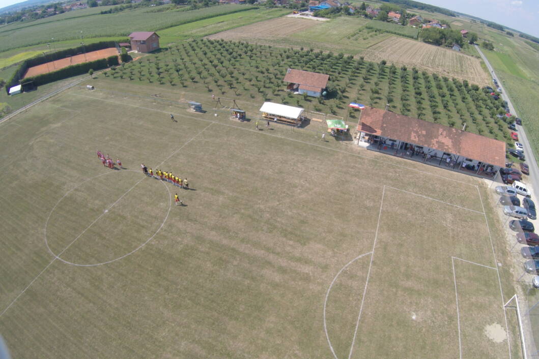 Sportski kompleks NK Zagorca iz Koprivnice snimljen iz zraka