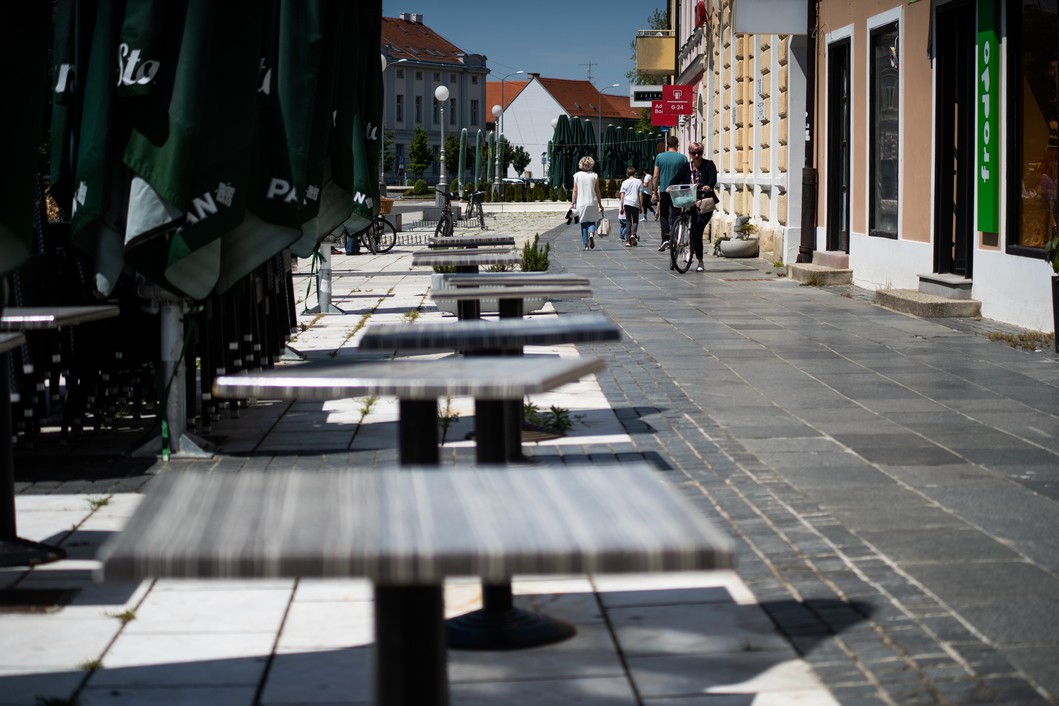 Koprivnički trg u doba korone // Foto: Luka Krušec / LuMedia