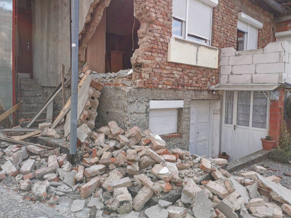 Kuća stradala od potresa u zagrebačkom Markuševcu