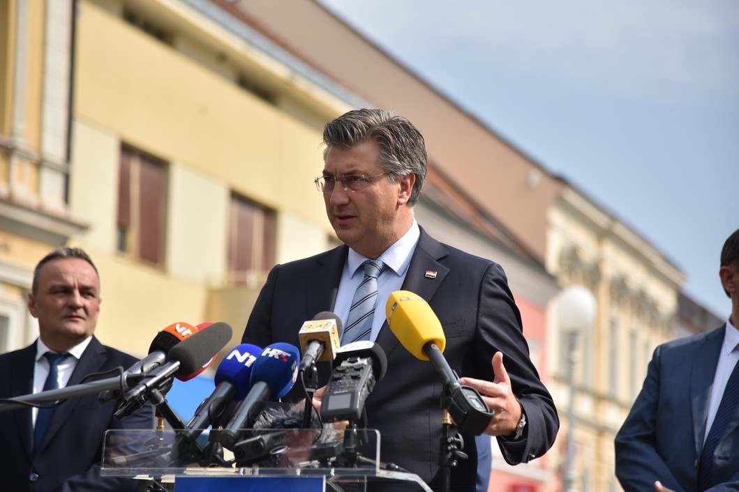 Premijer Plenković u Koprivnici // Foto: Luka Krušec / LuMedia