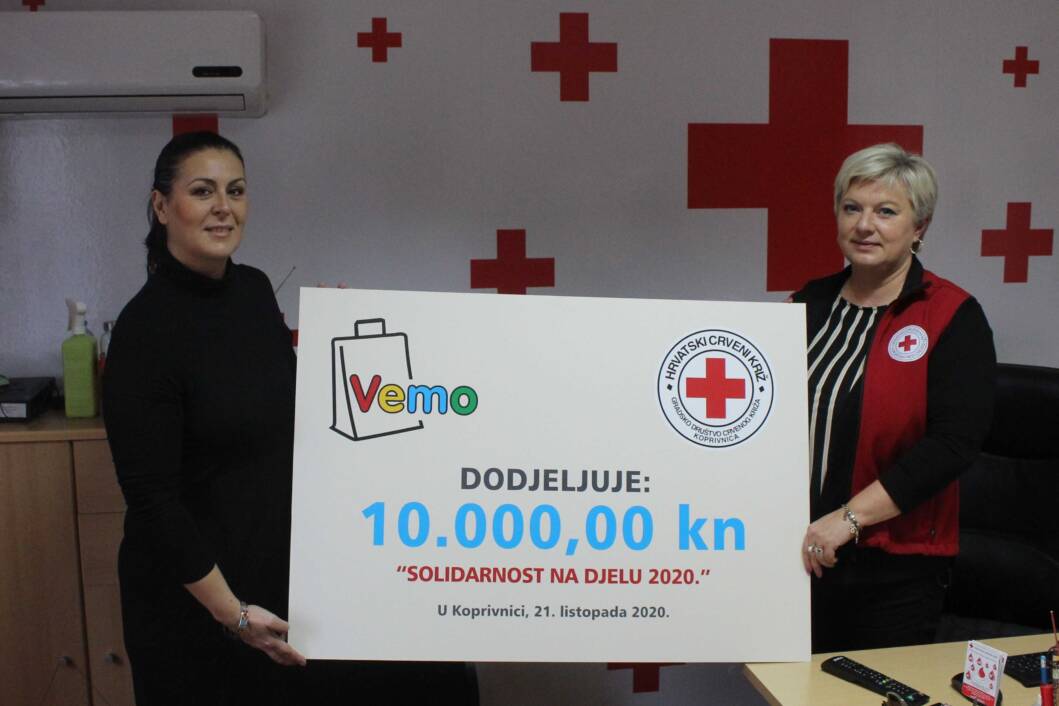 Tvrtka Vemo trade donirala 10.000 kuna koprivničkom Crvenom križu