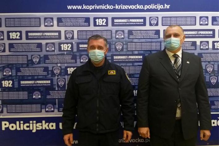 Zamjenik glavnog ravnatelja policije, Jozo Šuker i Miroslav Puž, zadužen za obavljanje poslova načelnika Policijske uprave koprivničko-križevačke // Foto: PU KC-KŽ