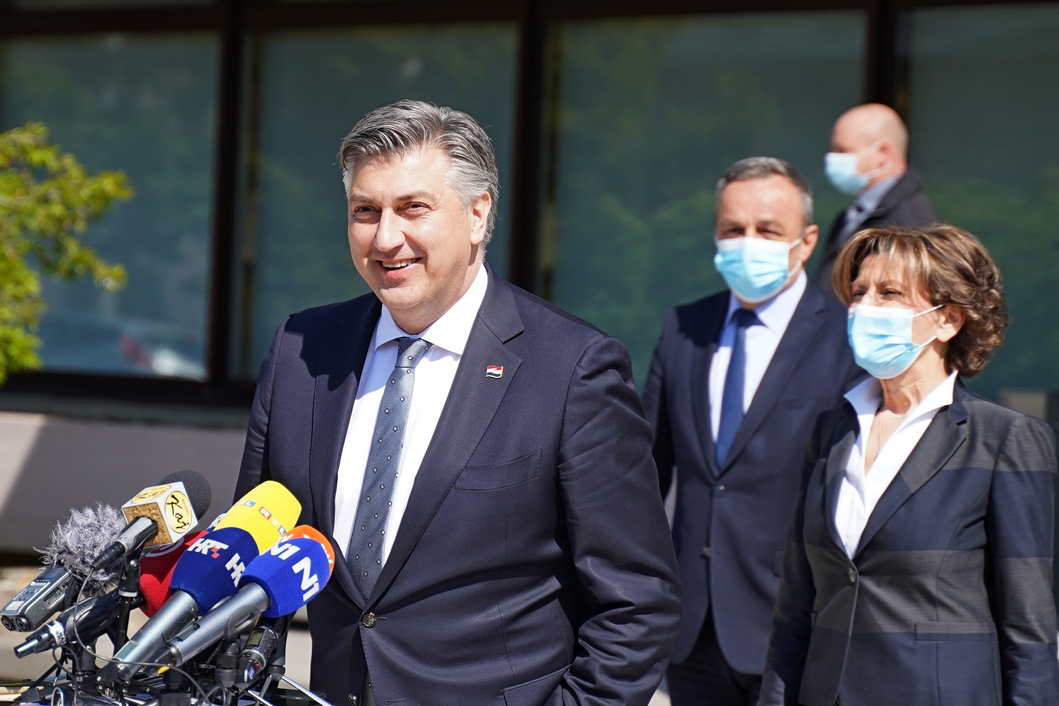 Premijer Andrej Plenković nakon sastanka u Podravki