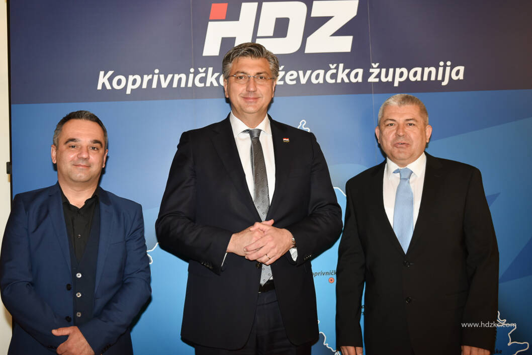 Mladen Fajdetić, premijer Andrej Plenković i Franjo Marković