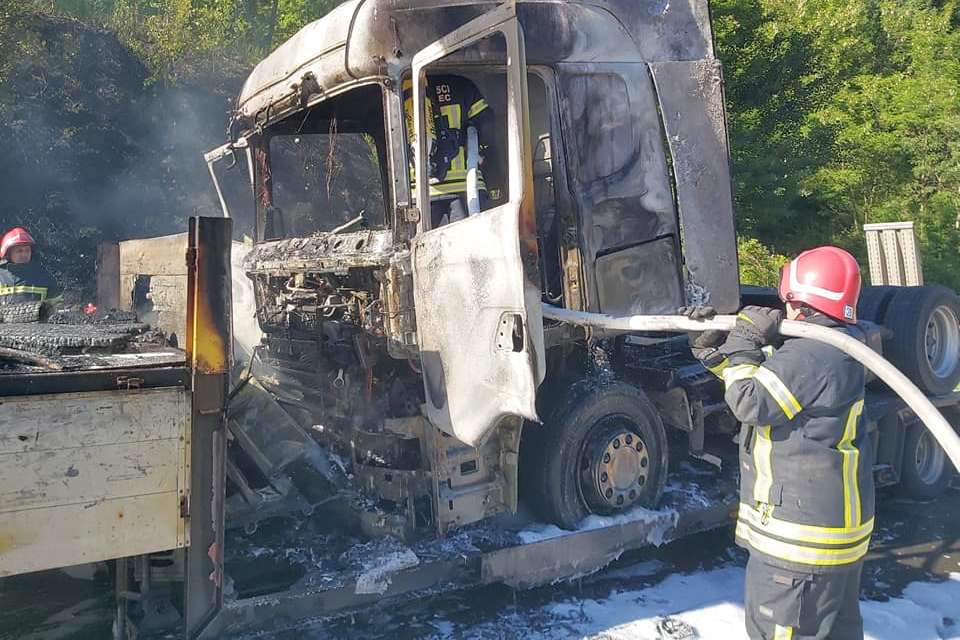 Izgorjela kabina kamiona
