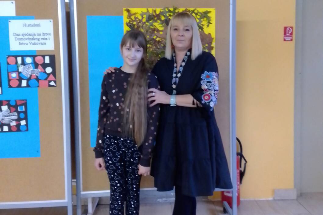 Leona Salajpal i njezina učiteljica Vesna Mlinarić