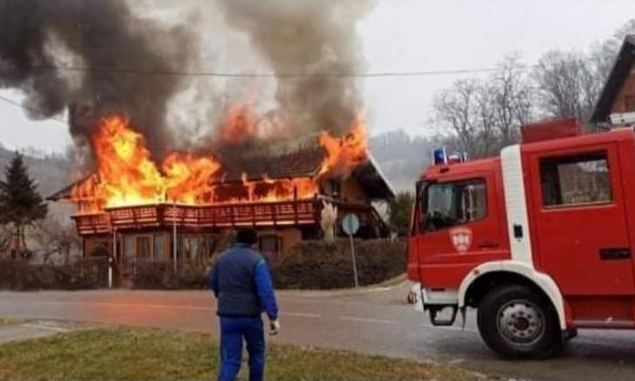 Požar kuće u Pustodolu Orehovečkom