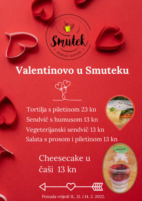 Cjenik u Smuteku za Valentinovo