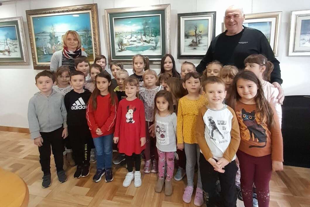 Molvarski vrtićarci posjetili galeriju Dragutina Kovačića