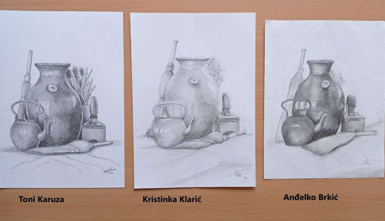 Crteži Tonija Karuze, Kristinke Klarić i Anđelka Brkića
