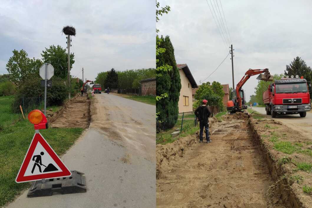 Radovi na izgradnji nogostupa i javne rasvjete u Ulici braće Novakovića