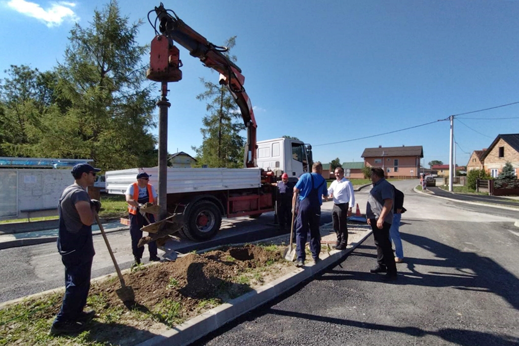 Radovi na izgradnji kružnog toka u Dubovici