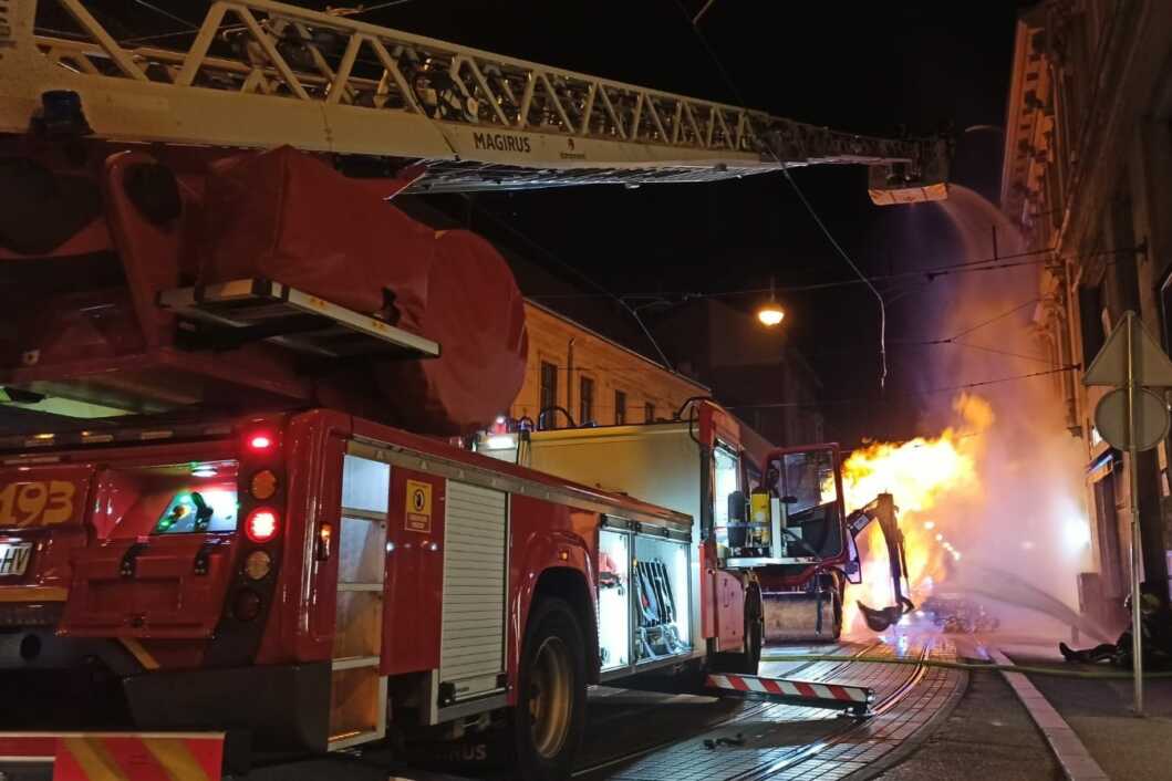 Požar u Frankopanskoj ulici u Zagrebu