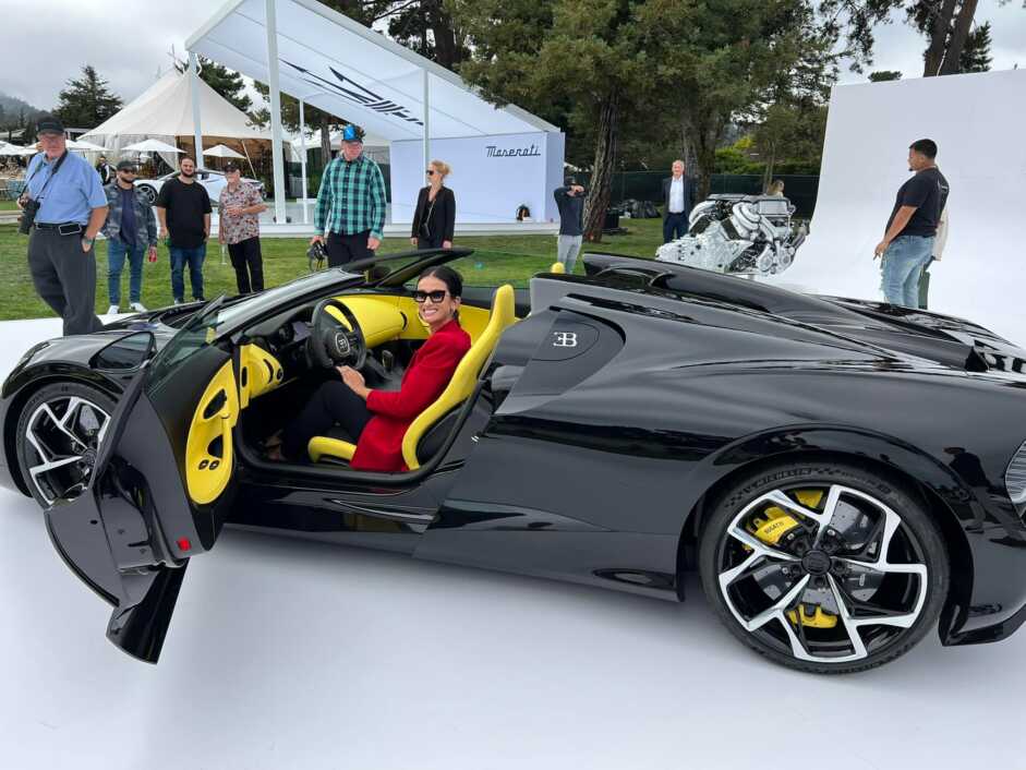 Rimčeva supruga Katarina u Bugatti W16 Mistralu