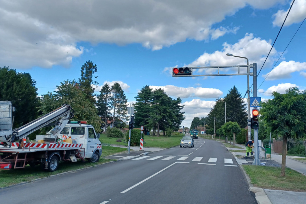 Semafor u Gajevoj ulici u Novigradu Podravskom