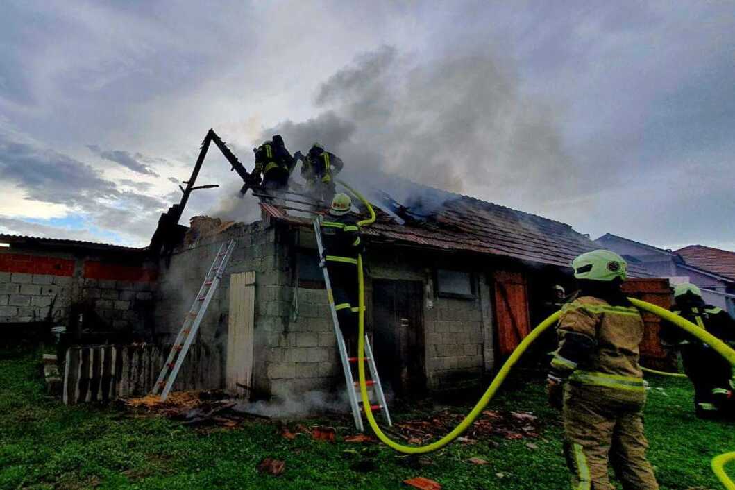 Požar skladišta za sijeno u Gornjem Kućanu