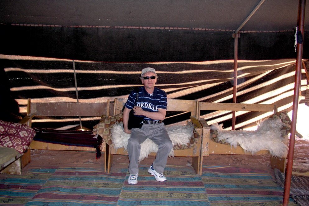 Stjepan Odobašić u beduinskom šatoru