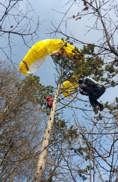 Akcija spašavanja paraglajdista sa stabla