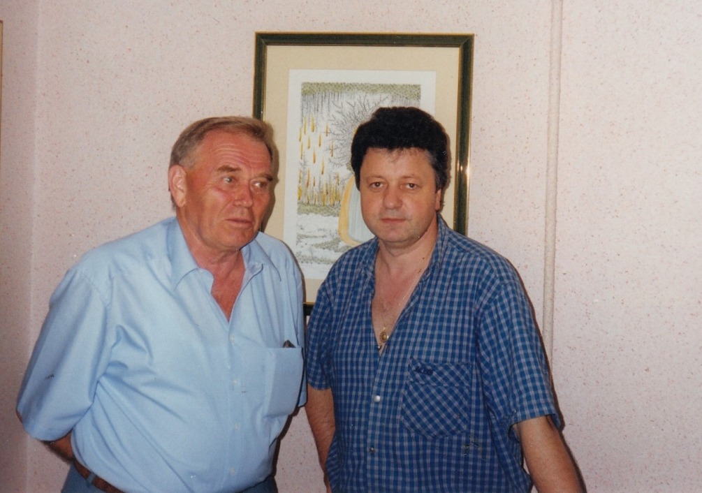 Zvonko Sigetić s prijateljem Ivanom Lackovićem Croatom