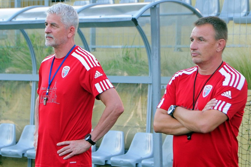 Trener Graničara iz Đurđevca Zvonko Lipovac i njegov pomoćnik Krešimir Maronić