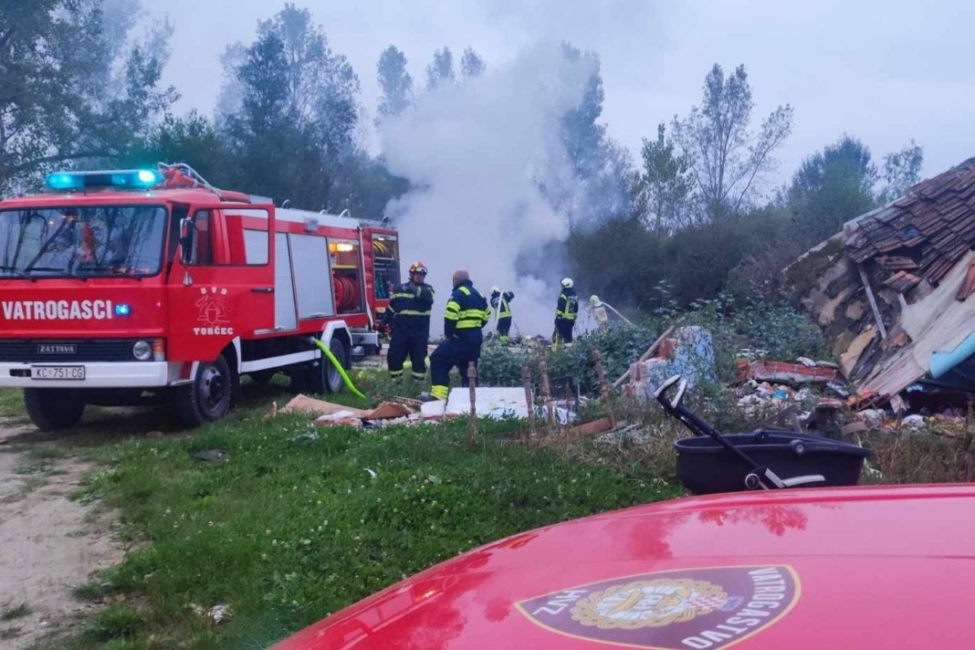 Požar u Ulici Autoput u Drnju