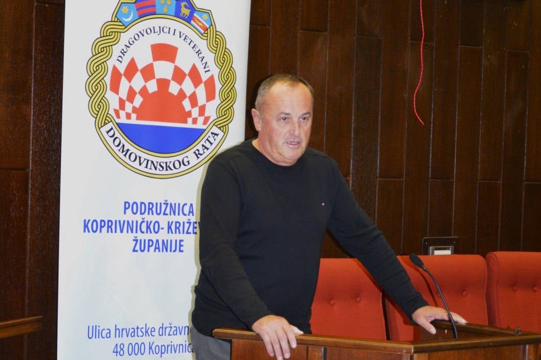 Mirko Hanžeković, predsjednik koprivničko-križevačke podružnice Udruge dragovoljaca i veterana Domovinskog rata