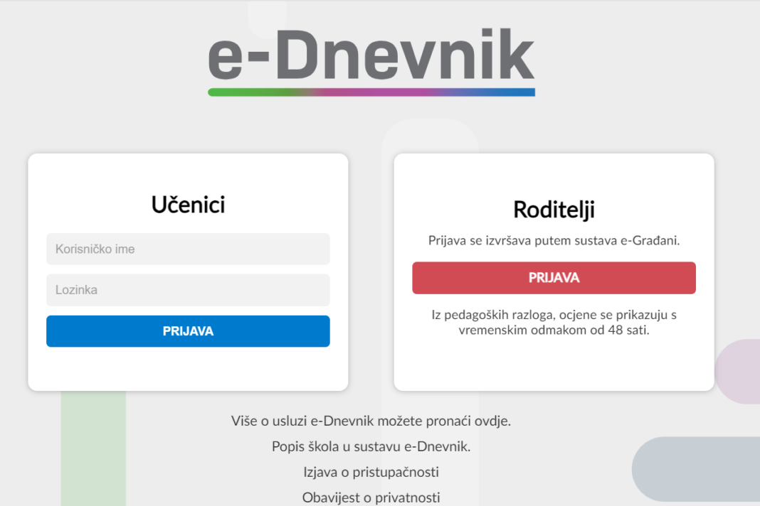 Screenshot e-Dnevnik