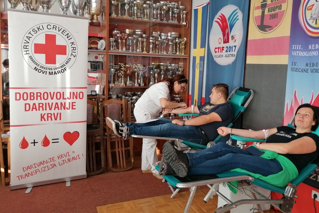 Dobrovoljni darivatelji krvi na akciji u Novom Marofu
