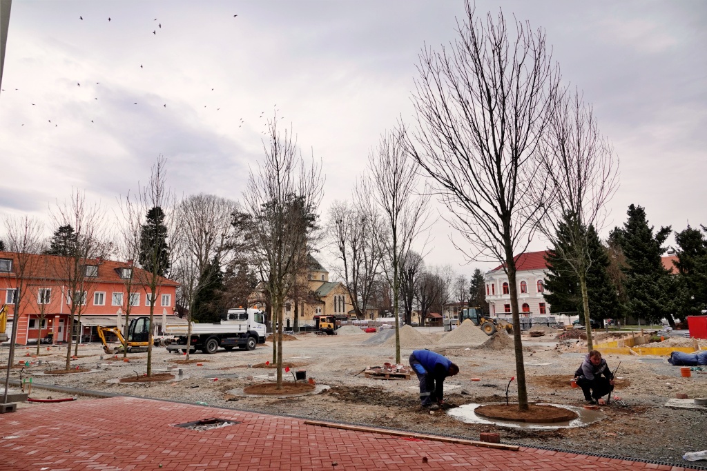 Radovi na uređenju Trga svetog Jurja u Đurđevcu