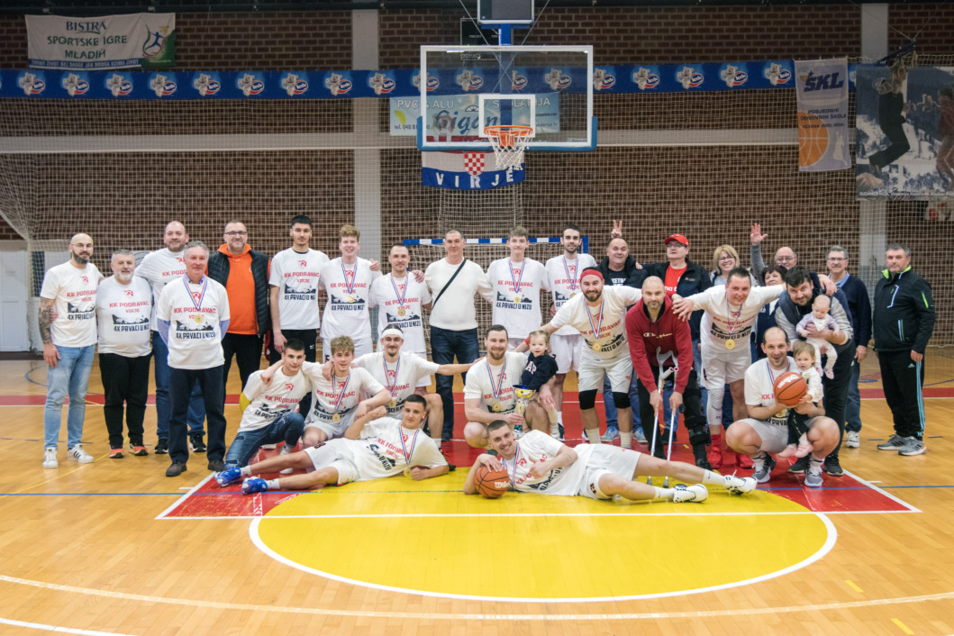 Košarkaški klub Podravac iz Virja slavi novi naslov prvaka