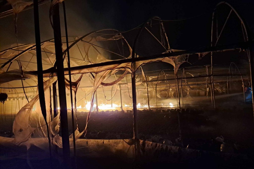 Požar plastenika u Ludbregu