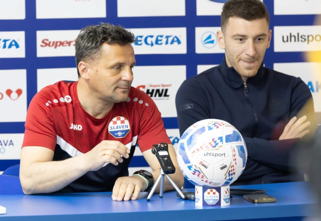 Mario Kovačević i Luka Lučić na pressici Slavena Belupa