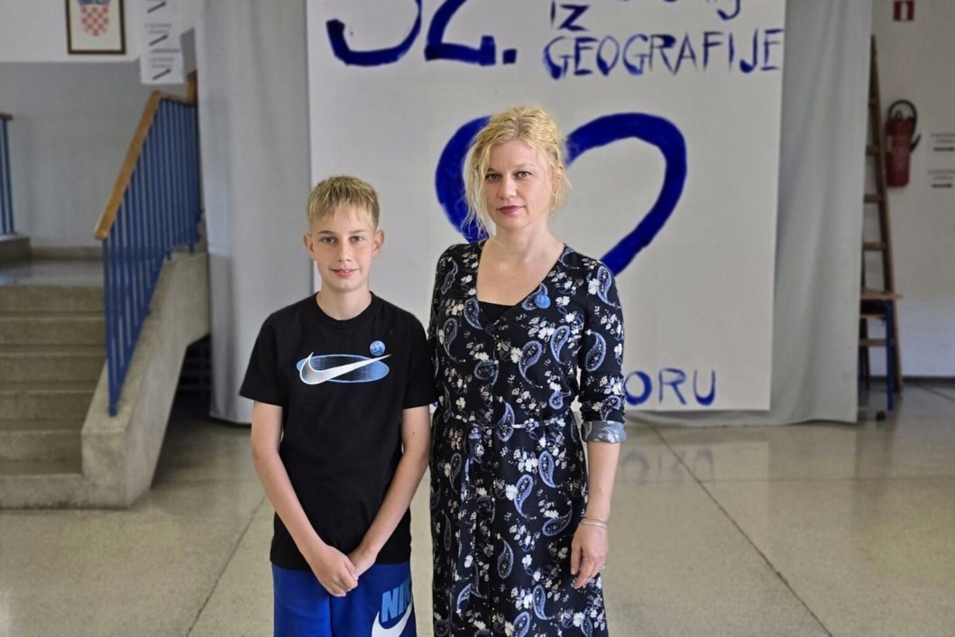 Učenik Patrik Purić i mentorica Monika Matijaško