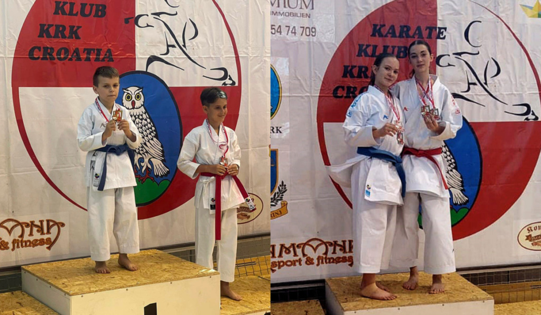 Teo Biškup, Karla Mezga i Rafaela Marija Begović na pobjedničkom postolju