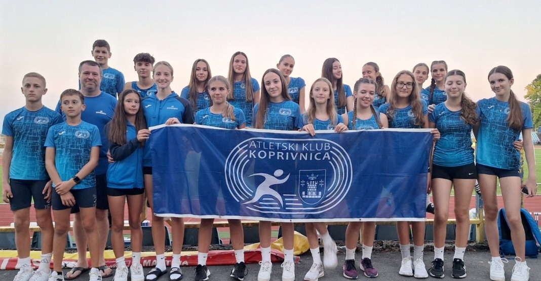 Koprivnički atletičari i trener Dalibor Kiš