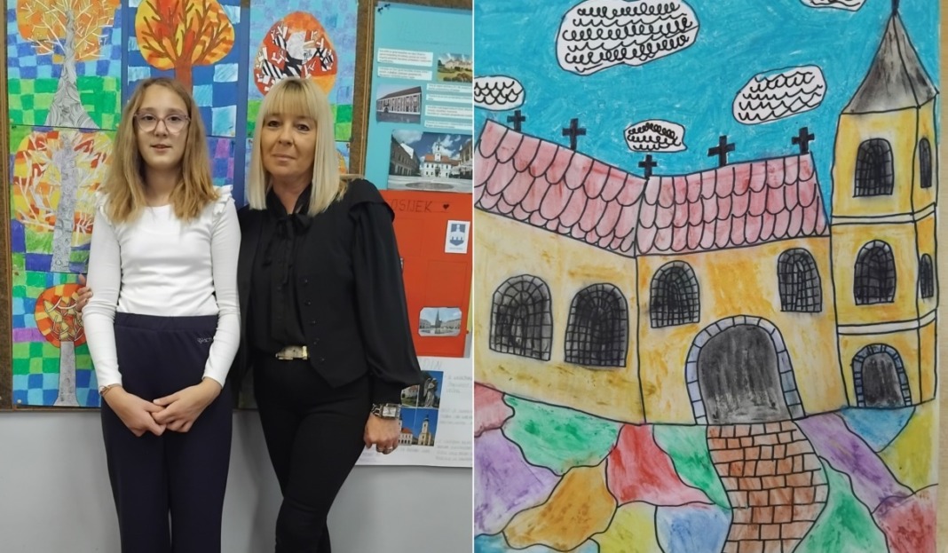 Kiara Ljubičić Ademi i učiteljica Vesnica Mlinarić