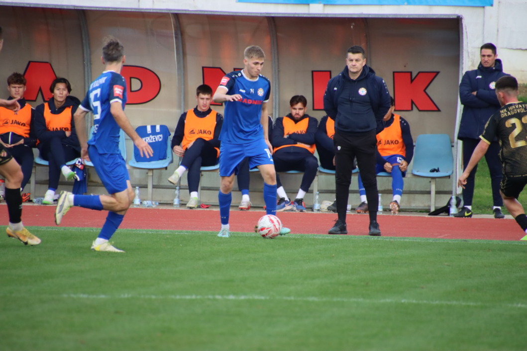 Detalj s utakmice između Radnika Križevci i Hrvatskog dragovoljca