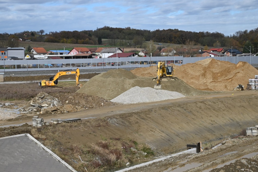 Gradilište nove ceste na dionici Križevci – Kloštar Vojakovački