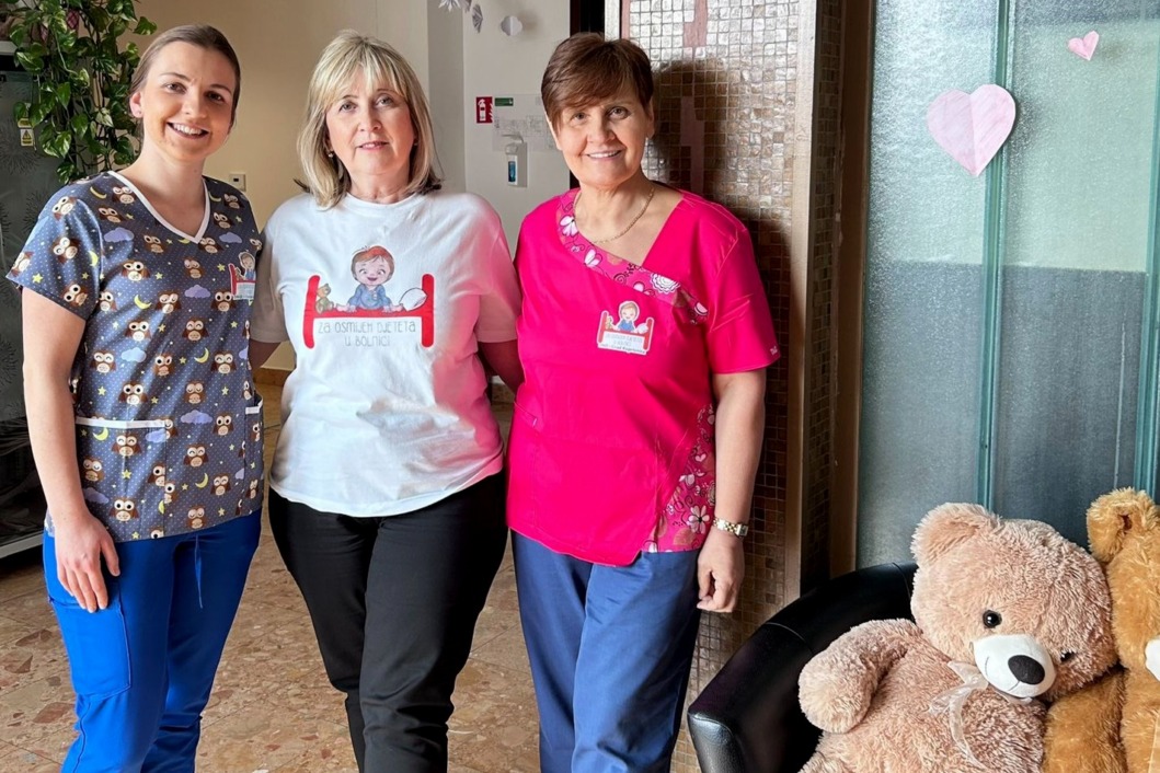 Zrinka Roksandić i djelatnice pedijatrije