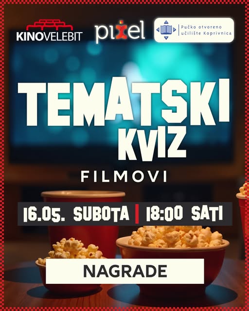 Najavni plakat filmskog kviza u KKC Pixelu