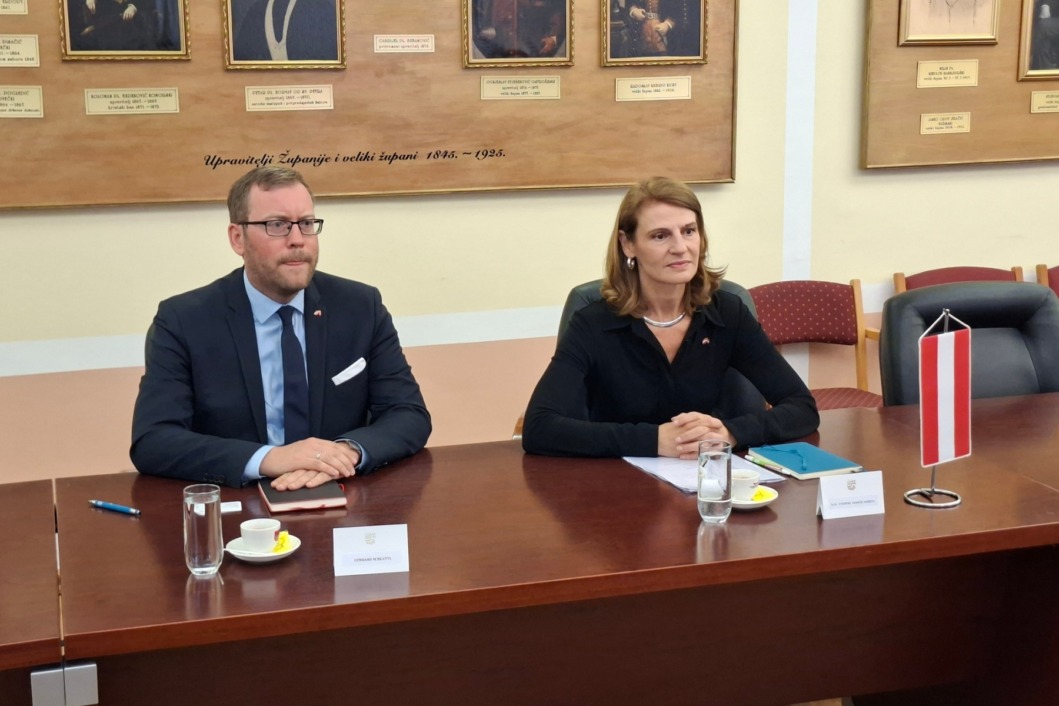 Veleposlanica Austrije na prijemu kod župana Anđelka Stričaka