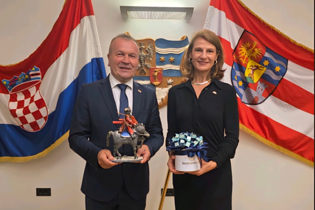 Veleposlanica Austrije na prijemu kod župana Anđelka Stričaka