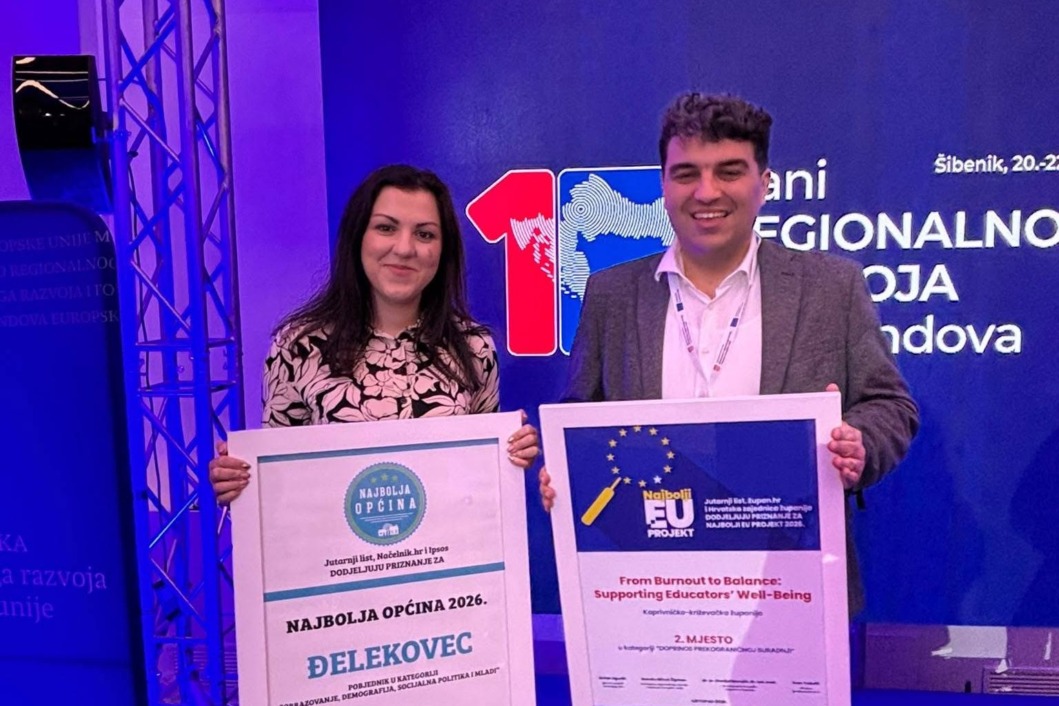 Načelnica Općine Đelekovec Lara Samošćanec Kiš i Mario Rajn